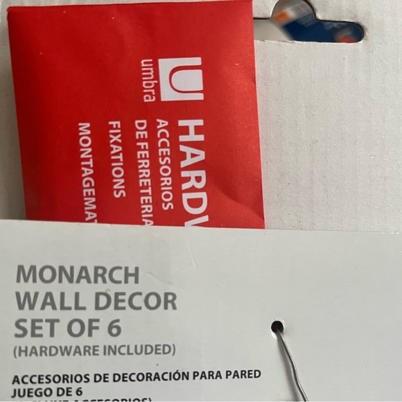 NIP Umbra Pink Butterflies Wall Decor Set of Six - Picture 8 of 8